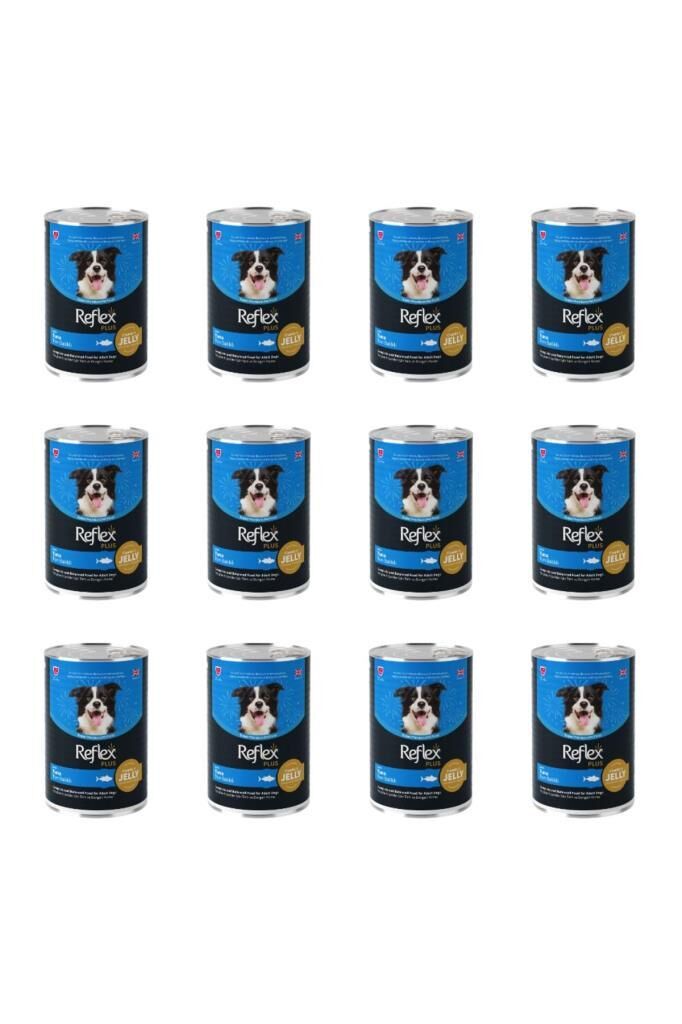 Reflex Plus Jelly Ton Balıklı Et Parçacıklı Köpek Konservesi 400 Gr 12 Adet