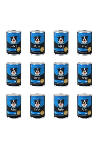 Reflex Plus Jelly Ton Balıklı Et Parçacıklı Köpek Konservesi 400 Gr 12 Adet