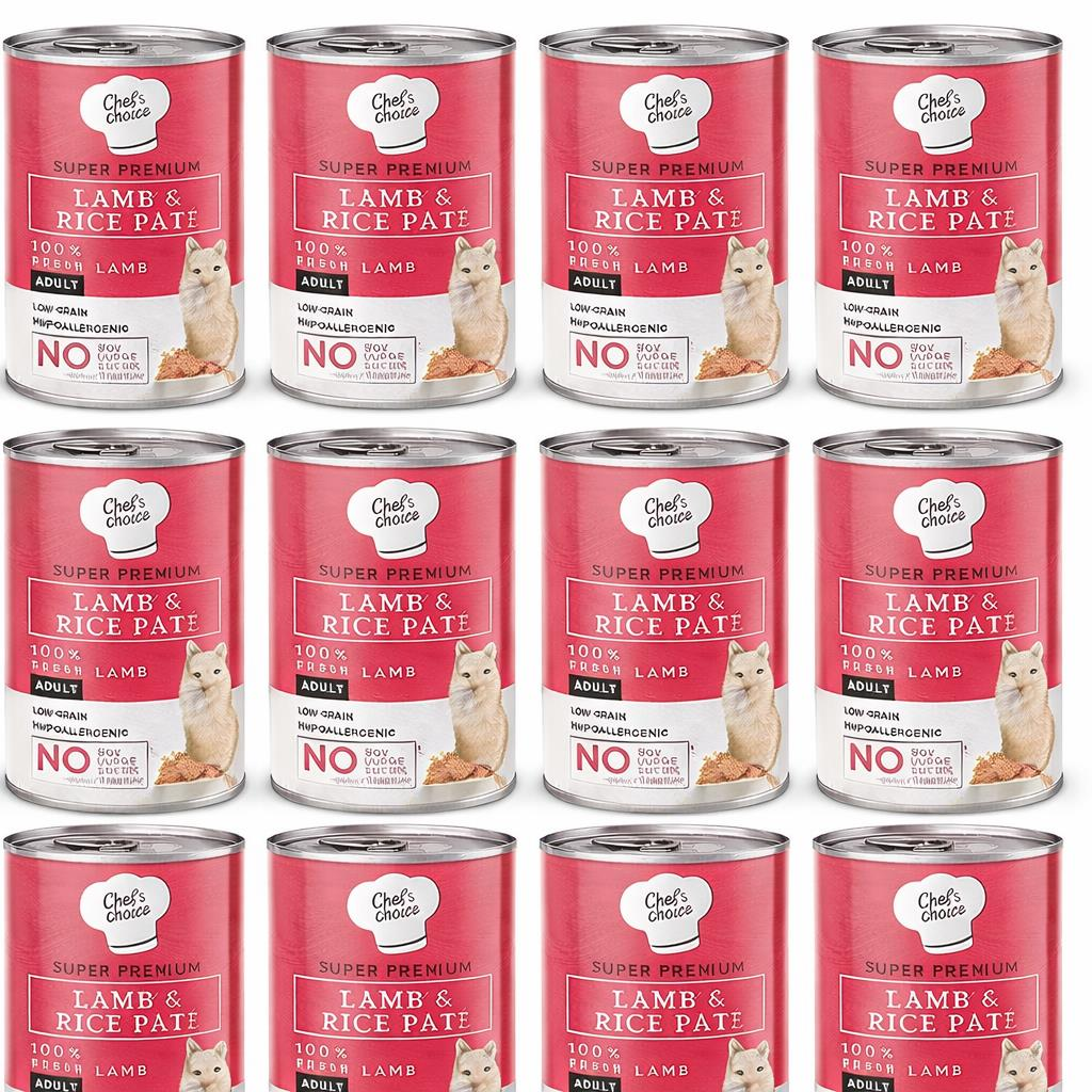 Chefs Choice Kuzu Etli Yetişkin Kedi Konservesi 400 Gr 12'li