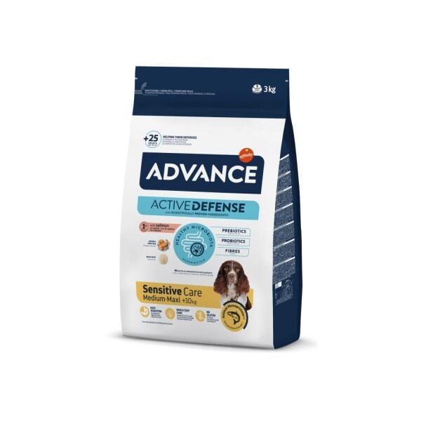 Advance Somonlu ve Pirinçli Hassas Yetişkin Köpek Maması 3 Kg